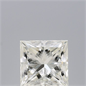 Natural Diamond 0.53 Carats, Princess with  Cut, H Color, VVS2 Clarity and Certified by IGI
