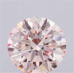 Picture of Lab Grown Diamond 2.99 Carats, Round with Ideal Cut, Fancy Intense Pink Color, VS1 Clarity and Certified by IGI