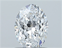 Natural Diamond 0.70 Carats, Oval with  Cut, D Color, VS2 Clarity and Certified by GIA