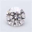 Lab Grown Diamond 1.07 Carats, Round with Ideal Cut, F Color, VS1 Clarity and Certified by IGI