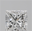 Natural Diamond 0.70 Carats, Princess with  Cut, G Color, VS2 Clarity and Certified by GIA