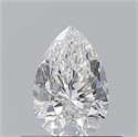 Natural Diamond 0.50 Carats, Pear with  Cut, F Color, VVS2 Clarity and Certified by GIA