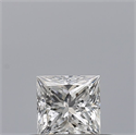 Natural Diamond 0.29 Carats, Princess with  Cut, F Color, VVS2 Clarity and Certified by GIA