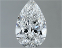 Natural Diamond 0.50 Carats, Pear with  Cut, F Color, SI1 Clarity and Certified by GIA