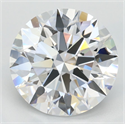 Lab Grown Diamond 2.89 Carats, Round with Ideal Cut, D Color, VVS1 Clarity and Certified by IGI