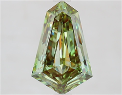 Picture of Lab Grown Diamond 2.11 Carats, HEXAGONAL with  Cut, Fancy Vivid Green Color, VS1 Clarity and Certified by IGI