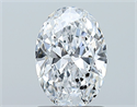 Natural Diamond 1.01 Carats, Oval with  Cut, D Color, SI2 Clarity and Certified by GIA