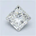 Natural Diamond 1.01 Carats, Princess with  Cut, K Color, VVS1 Clarity and Certified by GIA