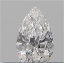 Natural Diamond 0.18 Carats, Pear with  Cut, E Color, SI2 Clarity and Certified by GIA