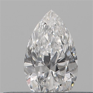 Picture of Natural Diamond 0.18 Carats, Pear with  Cut, E Color, SI2 Clarity and Certified by GIA