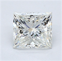 Natural Diamond 1.40 Carats, Princess with  Cut, J Color, VS2 Clarity and Certified by GIA