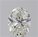 Natural Diamond 1.70 Carats, Oval with  Cut, J Color, SI1 Clarity and Certified by GIA