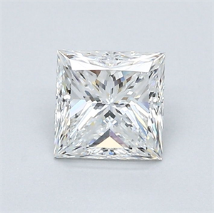 Foto Diamante Natural 0.88 quilates, Princesa , Color F, claridad VS2 y certificado GIA de
