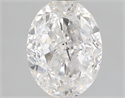 Natural Diamond 1.02 Carats, Oval with  Cut, F Color, I1 Clarity and Certified by GIA