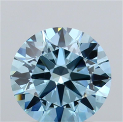 Picture of Lab Grown Diamond 1.31 Carats, Round with Excellent Cut, Fancy Vivid Blue Color, VVS2 Clarity and Certified by IGI