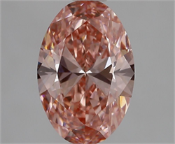 Picture of Lab Grown Diamond 2.08 Carats, Oval with  Cut, Fancy Vivid Pink Color, VS1 Clarity and Certified by IGI
