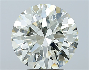 Foto Diamante Natural 3.04 quilates, Redondo , Color L, claridad SI1 y certificado GIA de