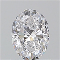 Natural Diamond 0.90 Carats, Oval with  Cut, D Color, SI2 Clarity and Certified by GIA