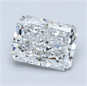 Diamante Natural 3.20 quilates, Radiante , Color E, claridad VVS2 y certificado GIA