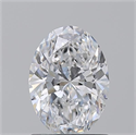 Natural Diamond 1.20 Carats, Oval with  Cut, D Color, SI2 Clarity and Certified by GIA