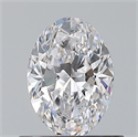 Natural Diamond 0.60 Carats, Oval with  Cut, D Color, VVS1 Clarity and Certified by GIA