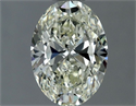 Natural Diamond 0.70 Carats, Oval with  Cut, J Color, IF Clarity and Certified by IGI