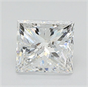 Natural Diamond 1.50 Carats, Princess with  Cut, E Color, I1 Clarity and Certified by GIA