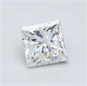 Natural Diamond 0.74 Carats, Princess with  Cut, G Color, VS1 Clarity and Certified by GIA
