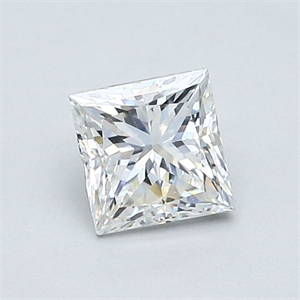 Picture of Natural Diamond 0.74 Carats, Princess with  Cut, G Color, VS1 Clarity and Certified by GIA