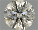 Natural Diamond 0.72 Carats, Round with Excellent Cut, K Color, SI2 Clarity and Certified by IGI