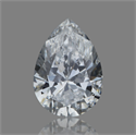 Natural Diamond 0.21 Carats, Pear with  Cut, D Color, SI2 Clarity and Certified by GIA