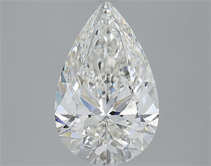 Picture of Natural Diamond 3.01 Carats, Pear with  Cut, H Color, SI1 Clarity and Certified by GIA