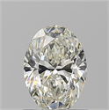Natural Diamond 0.90 Carats, Oval with  Cut, J Color, SI2 Clarity and Certified by GIA