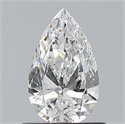 Diamante Natural 0.70 quilates, De pera , Color E, claridad VVS2 y certificado GIA