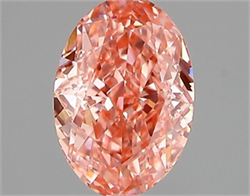 Picture of Lab Grown Diamond 1.71 Carats, Oval with  Cut, Fancy Vivid Pink Color, VVS1 Clarity and Certified by IGI