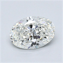 Natural Diamond 1.01 Carats, Oval with  Cut, H Color, VS1 Clarity and Certified by GIA