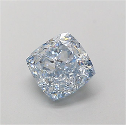 Picture of Lab Grown Diamond 1.29 Carats, CUSHION MODIFIED with  Cut, Fancy Intense Blue Color, VVS1 Clarity and Certified by IGI