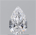 Natural Diamond 0.73 Carats, Pear with  Cut, D Color, VS2 Clarity and Certified by GIA