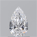 Natural Diamond 0.73 Carats, Pear with  Cut, D Color, VS2 Clarity and Certified by GIA