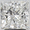 Natural Diamond 2.56 Carats, Princess with  Cut, G Color, SI1 Clarity and Certified by GIA