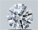 Natural Diamond 0.84 Carats, Round with Excellent Cut, D Color, SI1 Clarity and Certified by GIA