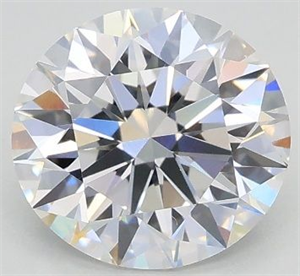 Picture of Lab Grown Diamond 1.55 Carats, Round with Excellent Cut, E Color, VVS2 Clarity and Certified by GIA