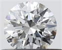Natural Diamond 0.40 Carats, Round with Excellent Cut, F Color, SI1 Clarity and Certified by IGI