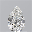Natural Diamond 0.72 Carats, Pear with  Cut, H Color, VVS1 Clarity and Certified by GIA