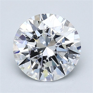 Foto Diamante Natural 1.70 quilates, Redondo , Color D, claridad SI2 y certificado GIA de