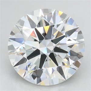 Picture of Lab Grown Diamond 3.10 Carats, Round with Excellent Cut, E Color, VVS1 Clarity and Certified by GIA