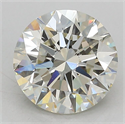 Lab Grown Diamond 3.06 Carats, Round with Ideal Cut, J Color, VS1 Clarity and Certified by IGI