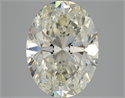 Natural Diamond 4.01 Carats, Oval with  Cut, L Color, SI2 Clarity and Certified by GIA