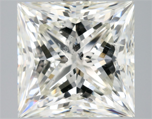 Picture of Natural Diamond 4.05 Carats, Princess with  Cut, J Color, SI2 Clarity and Certified by HRD
