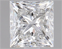 Natural Diamond 1.00 Carats, Princess with  Cut, H Color, SI1 Clarity and Certified by GIA